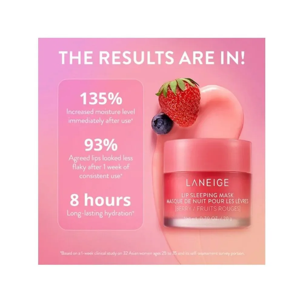 Laneige Midnight Minis Holiday Gift Set 5pc Lip Sleeping Masks & Lip Glowy Balms